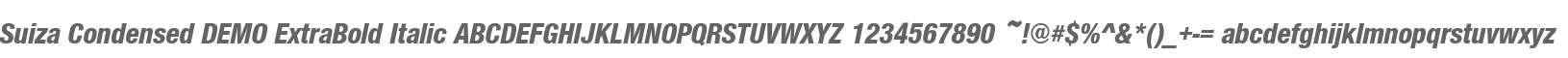 Suiza Condensed DEMO ExtraBold