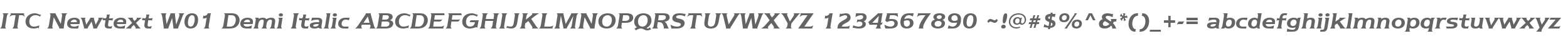 ITC Newtext W01 Demi Italic