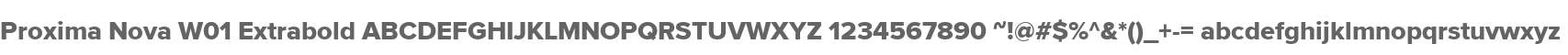 Proxima Nova W01 Extrabold
