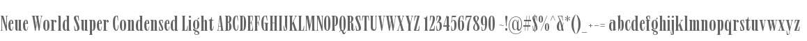 Neue World Super Condensed Light