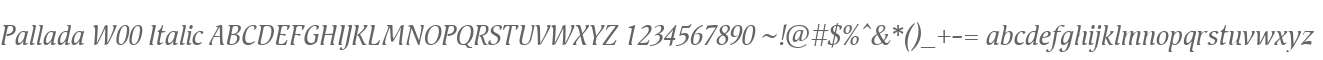 Pallada W00 Italic