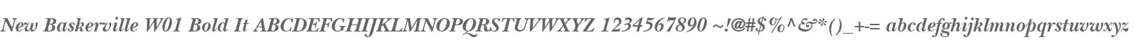 New Baskerville W01 Bold It