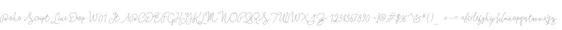 Boho Script Line Drop W01 It