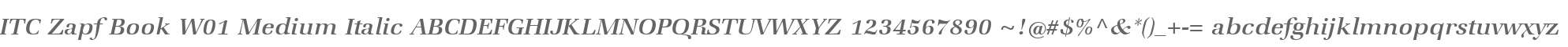 ITC Zapf Book W01 Medium Italic