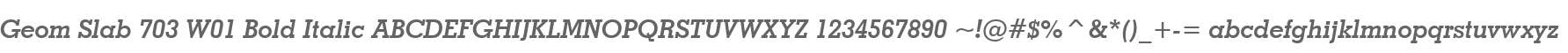 Geom Slab 703 W01 Bold Italic