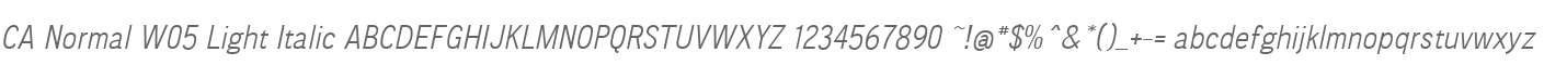 CANormalW05-LightItalic