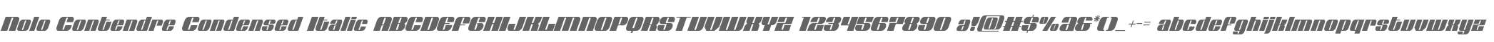 Nolo Contendre Condensed Italic