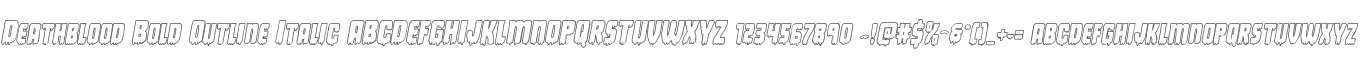 Deathblood Bold Outline Italic
