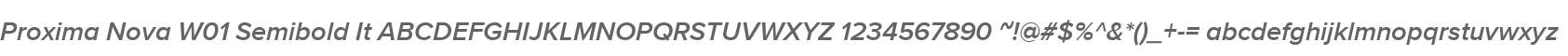 Proxima Nova W01 Semibold It