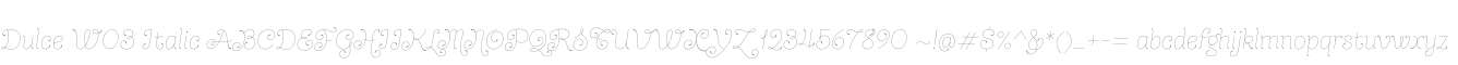 Dulce W03 Italic