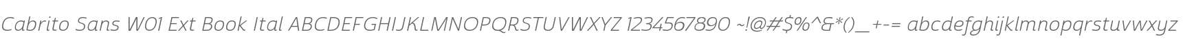 Cabrito Sans W01 Ext Book Ital