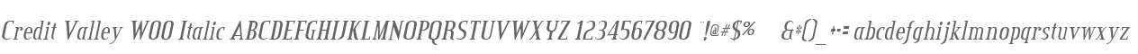 Credit Valley W00 Italic