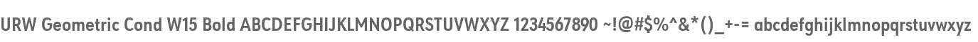 URW Geometric Cond W15 Bold