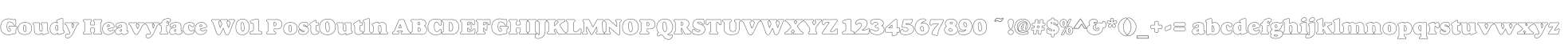 Goudy Heavyface W01 PostOutln
