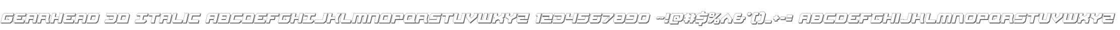 Gearhead 3D Italic
