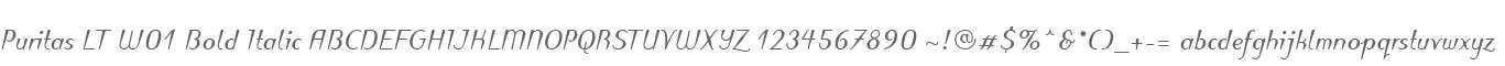 Puritas LT W01 Bold Italic