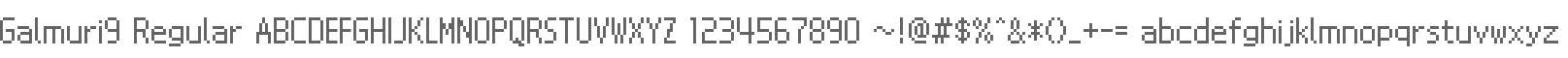 Galmuri9 Regular