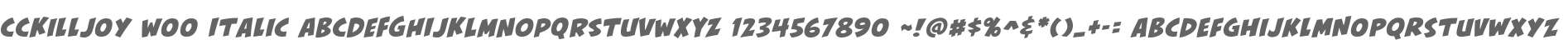 CCKillJoy W00 Italic