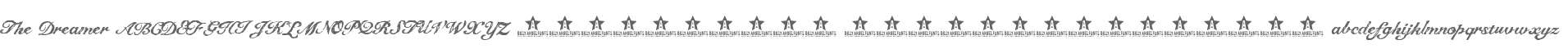 The Dreamer Font By Billy Argel all rights reserved personal use only commercial licenses contact bi