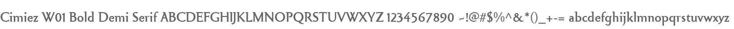 Cimiez W01 Bold Demi Serif
