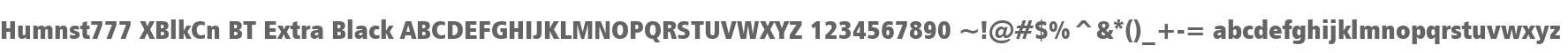 Humnst777 XBlkCn BT Extra Black