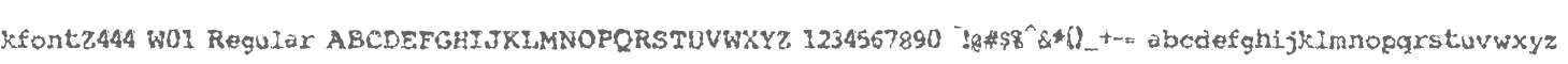 kfontZ444 W01 Regular