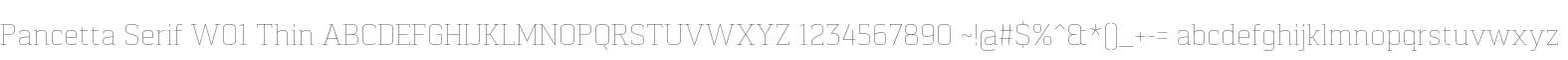 Pancetta Serif W01 Thin
