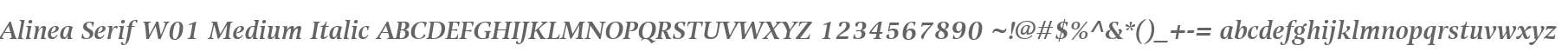 Alinea Serif W01 Medium Italic