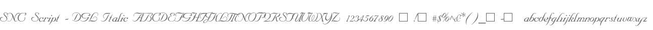 SNC Script - DGL Italic