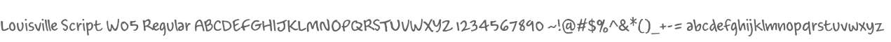 Louisville Script W05 Regular