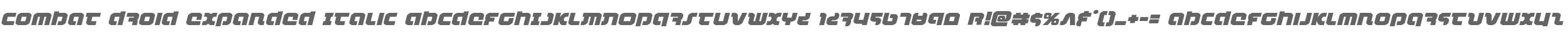 Combat Droid Expanded Italic