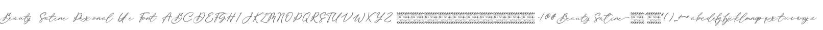 Beauty Satine Personal Use Font
