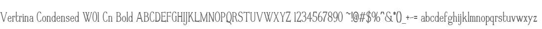 Vertrina Condensed W01 Cn Bold