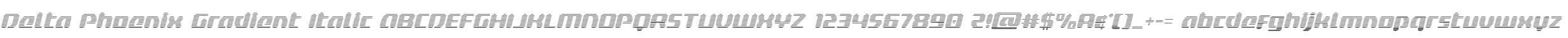 Delta Phoenix Gradient Italic