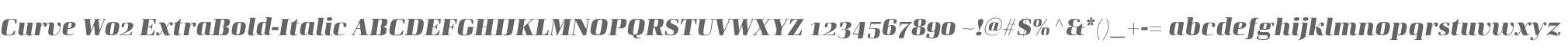 Curve W02 ExtraBold-Italic