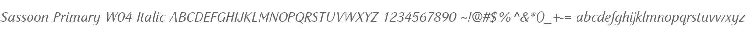 Sassoon Primary W04 Italic
