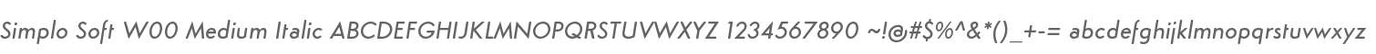 Simplo Soft W00 Medium Italic