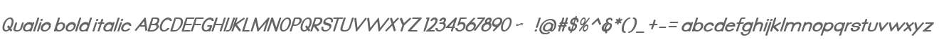 Qualio bold italic