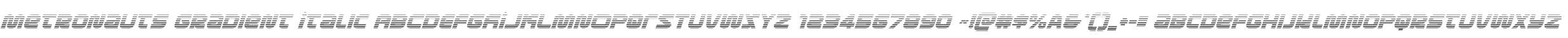 Metronauts Gradient Italic