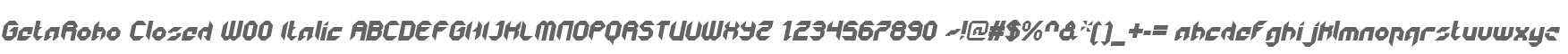 GetaRobo Closed W00 Italic