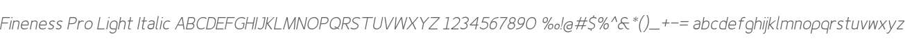 Fineness Pro Light Italic