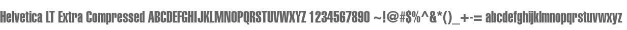 Helvetica LT Extra Compressed