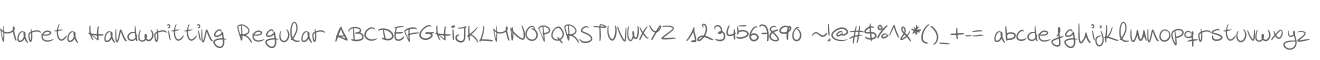Mareta Handwritting Regular