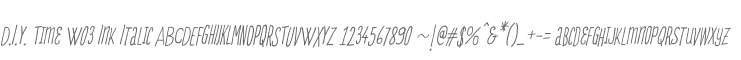 D.I.Y. Time W03 Ink Italic