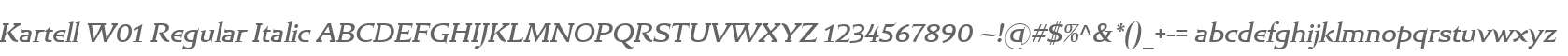 Kartell W01 Regular Italic