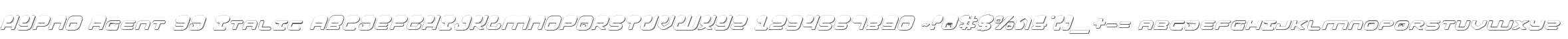 HYPNO Agent 3D Italic