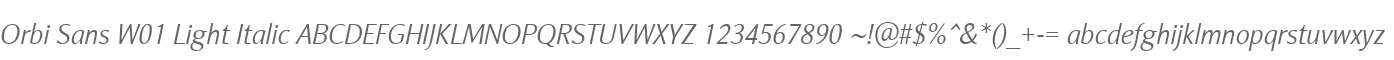 Orbi Sans W01 Light Italic