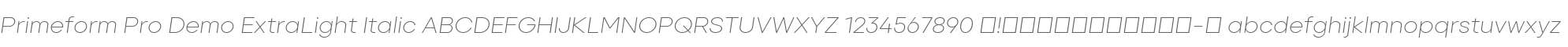 Primeform Pro Demo ExtraLight