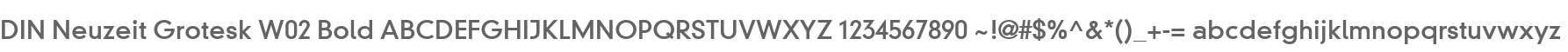 DIN Neuzeit Grotesk W02 Bold