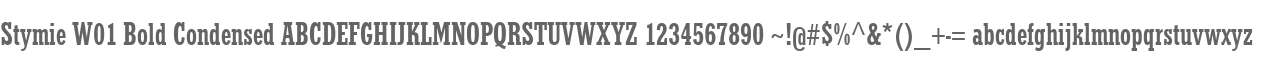 Stymie W01 Bold Condensed